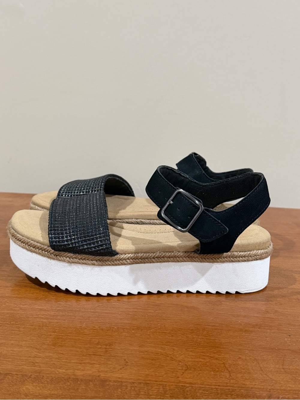 Clarks Platform Sandals with Buckle Strap